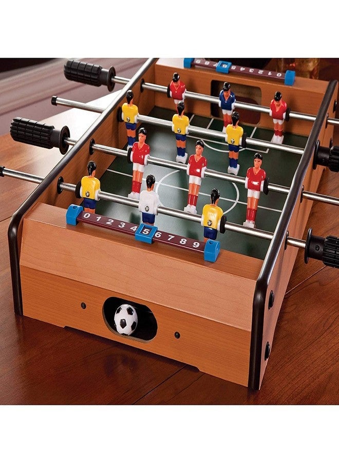 vikings Wooden Mid-Sized Foosball Mini Football Table Soccer Game, 51X31X10 cm 20 Inches for Kids - Image 1